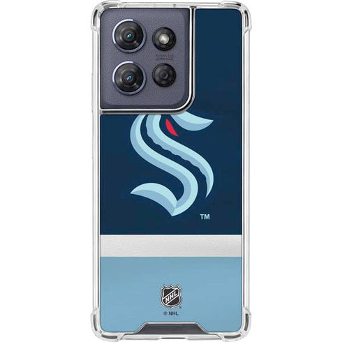 NHL Seattle Kraken Striped Moto G Play 5G (2025) Clear Case